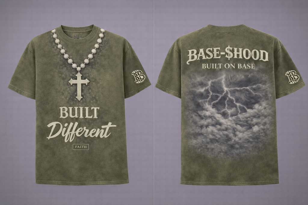 Built Different Faith Tee — Christian Cross Graphic T-Shirt
