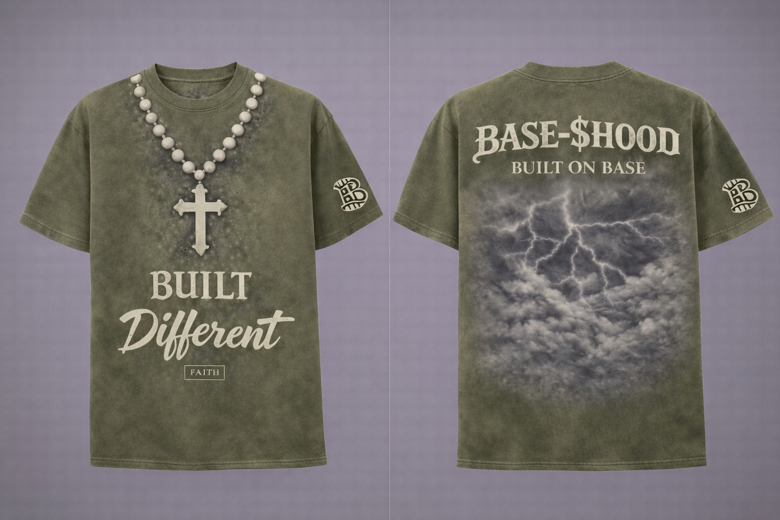 Built Different Faith Tee — Christian Cross Graphic T-Shirt