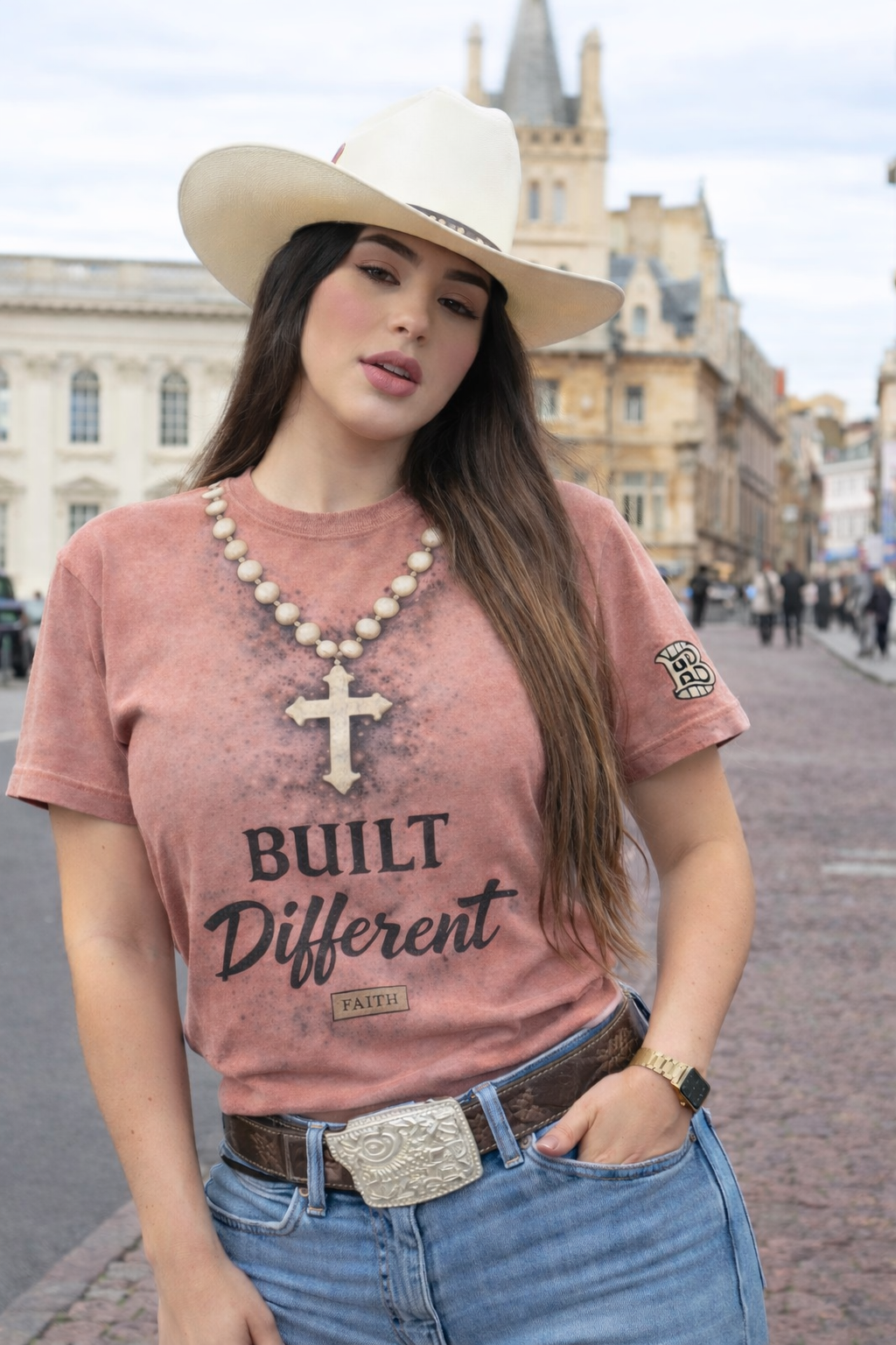 Built Different Faith Tee — Christian Cross Graphic T-Shirt