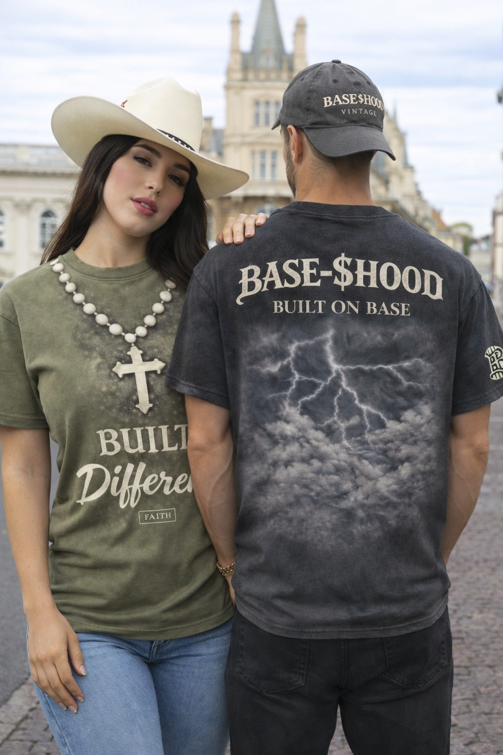 Built Different Faith Tee — Christian Cross Graphic T-Shirt