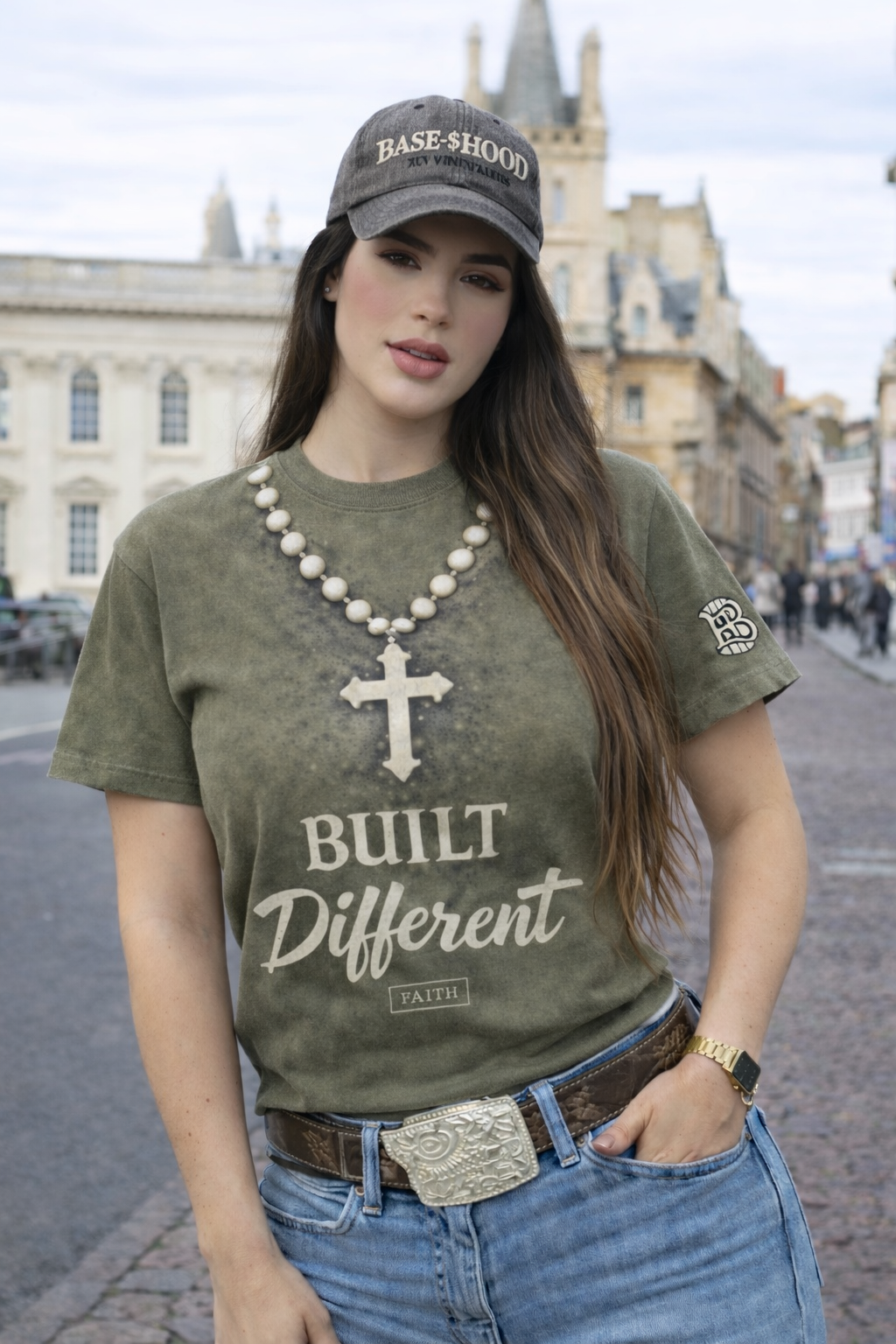 Built Different Faith Tee — Christian Cross Graphic T-Shirt