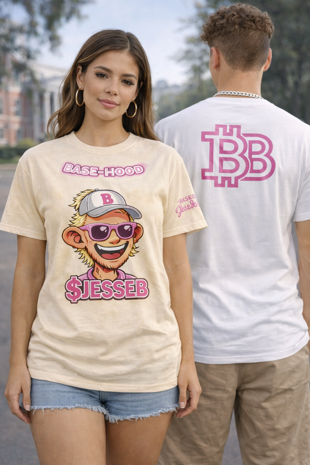 Pink 'Basehood JesseB' Graphic Tee