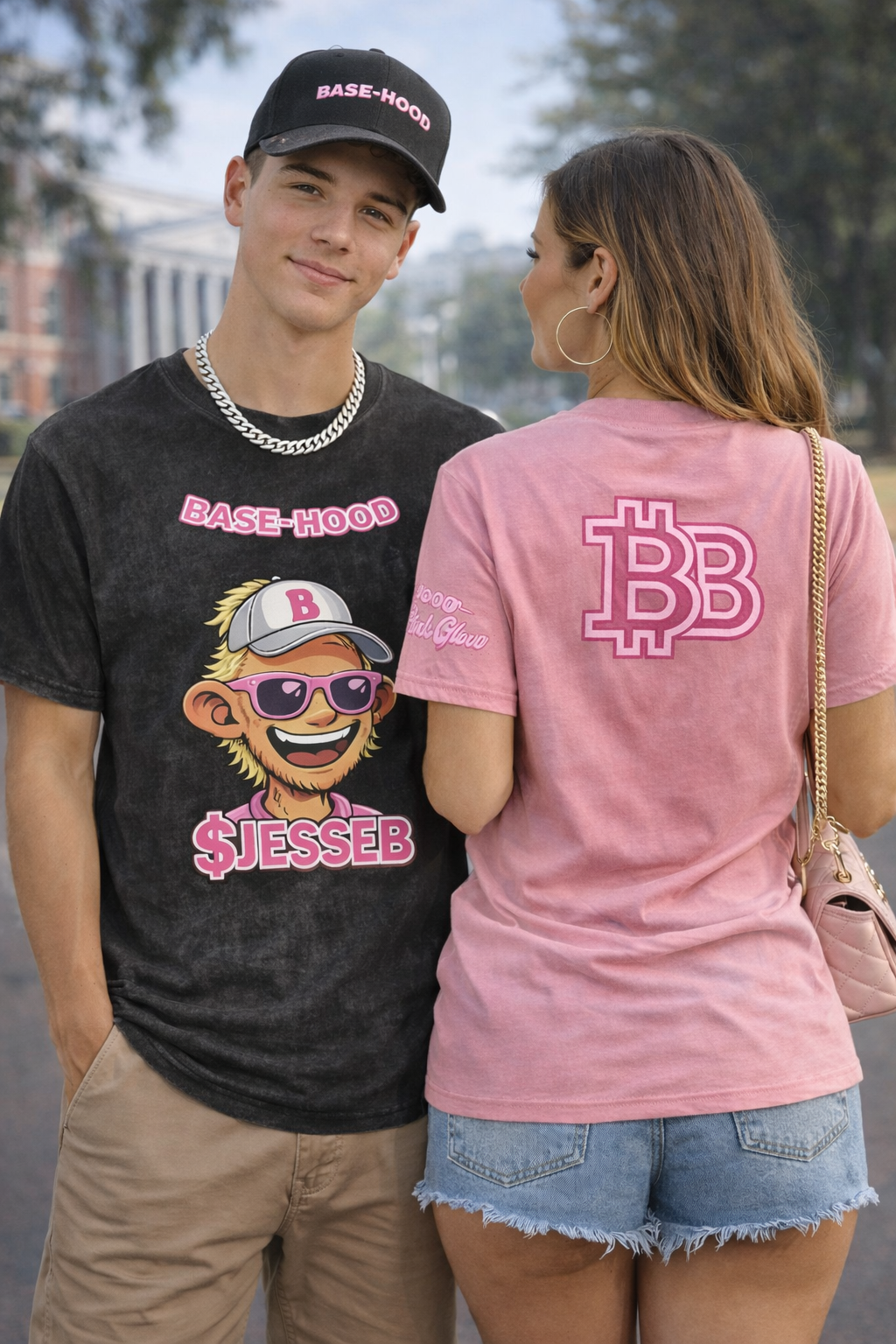 Pink 'Basehood JesseB' Graphic Tee