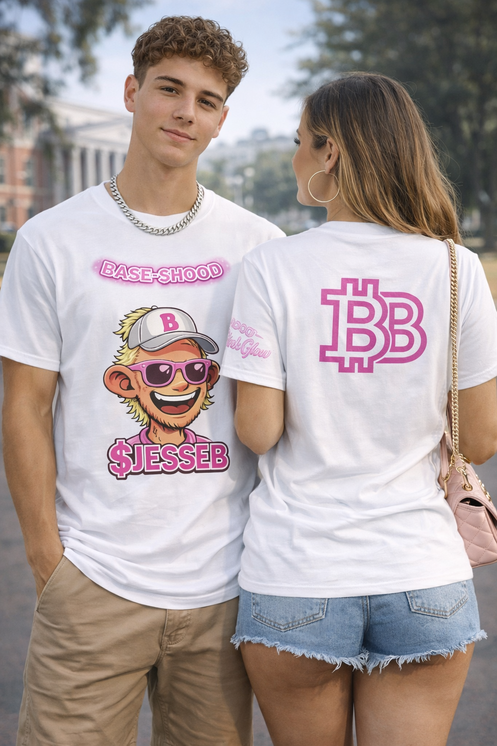 Pink 'Basehood JesseB' Graphic Tee