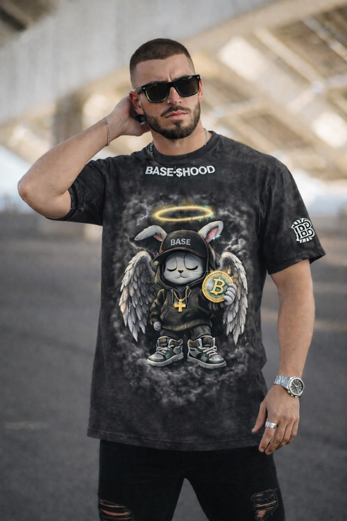 Angel Bunny Crypto Tee — 'BASE' Hoodie Graphic Unisex T-Shirt